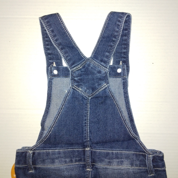 ~L@@K~NWT Toddler Girls Super Stretch denim "Shortall" Coverall Shorts~Sz 4/5 - Picture 13 of 14